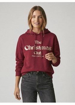 Reserved - Bluza ze świątcznym napisem - bordowy ze sklepu Reserved w kategorii Bluzy damskie - zdjęcie 187821031