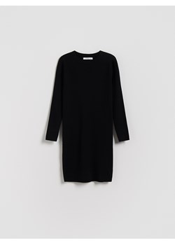 Reserved - Dzianinowa sukienka z wiskozą - czarny ze sklepu Reserved w kategorii Swetry dziewczęce - zdjęcie 187821150