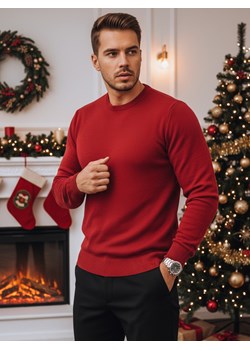 Sweter męski klasyczny bordowy Dstreet WX1933z ze sklepu DSTREET.PL w kategorii Swetry męskie - zdjęcie 187821293