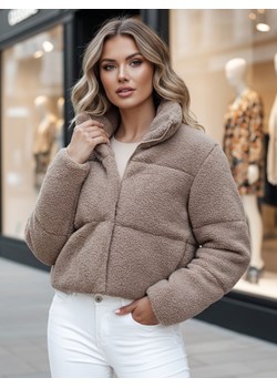 Kurtka zimowa damska krótka alpaka CELESTIAL kamelowa Dstreet TY4482z ze sklepu DSTREET.PL w kategorii Kurtki damskie - zdjęcie 187821303