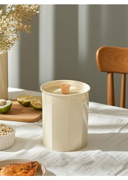 Sinsay - Pojemnik na żywność z pokrywką - kremowy ze sklepu Sinsay w kategorii Pojemniki kuchenne - zdjęcie 187821760