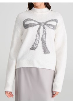 Sinsay - Sweter z kokardą zdobioną cekinami - wielobarwny ze sklepu Sinsay w kategorii Swetry damskie - zdjęcie 187821801