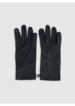 Rękawiczki Touch Screen 4F 4FWMM00AGLOU129 - czarne ze sklepu Sportstylestory.com w kategorii Rękawiczki damskie - zdjęcie 187821994