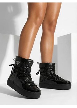 Royalfashion Wsuwane botki a'la śniegowce damskie w kolorze czarnym Vevnose ze sklepu royalfashion.pl w kategorii Śniegowce damskie - zdjęcie 187822934