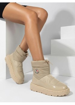 Royalfashion Wsuwane śniegowce damskie w jasnobrązowym kolorze Ireda ze sklepu royalfashion.pl w kategorii Śniegowce damskie - zdjęcie 187823074