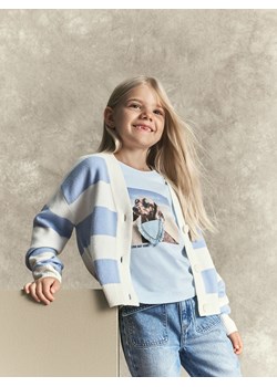 Reserved - Rozpinany kardigan z wiskozą - jasnoniebieski ze sklepu Reserved w kategorii Swetry dziewczęce - zdjęcie 187823190