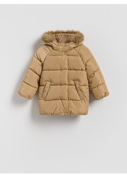 Reserved - Pikowana kurtka z kapturem - beżowy ze sklepu Reserved w kategorii Kurtki dziewczęce - zdjęcie 187823920