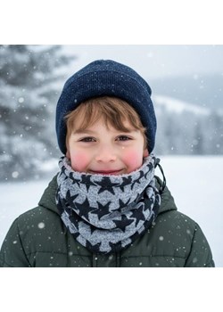 Komin - Czapka - Szalik - Chusta - Kominiarka, kolor Szary w gwiazdki- 29 ze sklepu Stylion w kategorii Paski męskie - zdjęcie 187824291