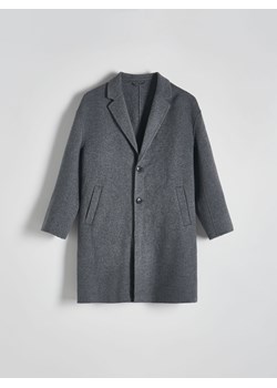 Reserved - Wełniany płaszcz - szary ze sklepu Reserved w kategorii Płaszcze męskie - zdjęcie 187824561
