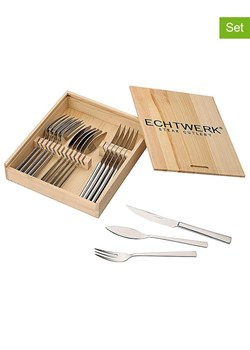 Echtwerk 18-częściowy zestaw sztućców &quot;Sarre&quot; w kolorze srebrnym do steków ze sklepu Limango Polska w kategorii Sztućce - zdjęcie 187825573