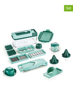 Genius 16-częściowy zestaw &quot;Nicer Dicer Fusion Julietti&quot; w kolorze zielonym ze sklepu Limango Polska w kategorii Akcesoria kuchenne - zdjęcie 187825641