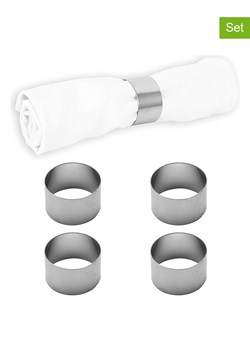 Echtwerk Obręcze (4 szt.) &quot;Rund&quot; w kolorze srebrnym do serwetek - Ø 4 cm ze sklepu Limango Polska w kategorii Akcesoria kuchenne - zdjęcie 187825674