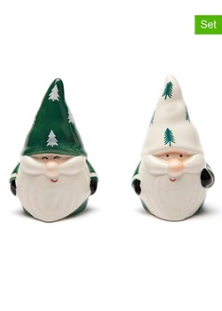 Trendy Kitchen by EXCÉLSA 2-częściowy zestaw &quot;Green Winter&quot; w kolorze zielono-białym ze sklepu Limango Polska w kategorii Młynki do soli i pieprzu - zdjęcie 187825740