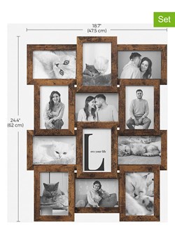 Songmics Ramki (12 szt.) w kolorze brązowym na zdjęcia - 47,5 x 62 cm ze sklepu Limango Polska w kategorii Ramki na zdjęcia - zdjęcie 187825743