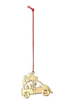 Rosendahl Zawieszka dekoracyjna &quot;Julebil&quot; w kolorze złotym - wys. 6,5 cm ze sklepu Limango Polska w kategorii Dekoracje bożonarodzeniowe - zdjęcie 187826004