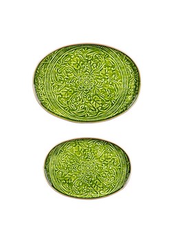 TABLE PASSION Tace (2 szt.) &quot;Tosca&quot; w kolorze zielonym do serwowania ze sklepu Limango Polska w kategorii Misy i tace dekoracyjne - zdjęcie 187826010