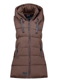 Geographical Norway Kamizelka pikowana "Dolbar" w kolorze ciemnobrązowym ze sklepu Limango Polska w kategorii Kamizelki damskie - zdjęcie 187826020