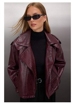 trendyol Kurtka w kolorze bordowym ze skóry syntetycznej ze sklepu Limango Polska w kategorii Kurtki damskie - zdjęcie 187826132
