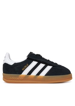 Sneakersy adidas Gazelle Indoor Comfort Closure Elastic Lace IH9131 Czarny ze sklepu eobuwie.pl w kategorii Buty sportowe dziecięce - zdjęcie 187826932
