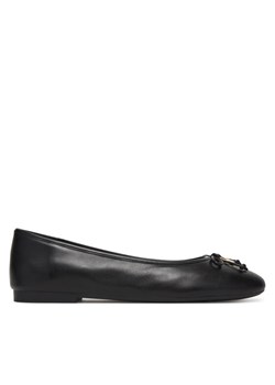 Baleriny Tommy Hilfiger Smooth Lthr Ballet FW0FW09006 Czarny ze sklepu eobuwie.pl w kategorii Balerinki - zdjęcie 187826952