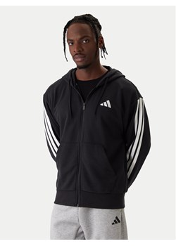 adidas Bluza Essentials 3-Stripes JD1877 Czarny Regular Fit ze sklepu MODIVO w kategorii Bluzy męskie - zdjęcie 187828034