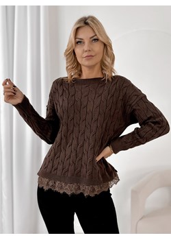 sweter moritz brązowy one size ze sklepu UBRA w kategorii Swetry damskie - zdjęcie 187829223