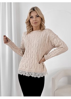sweter moritz beżowy one size ze sklepu UBRA w kategorii Swetry damskie - zdjęcie 187829230