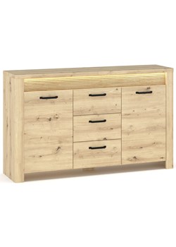 Duża komoda z szufladami i listwą LED dąb artisan M1-R13 ze sklepu Edinos.pl w kategorii Komody - zdjęcie 187829434