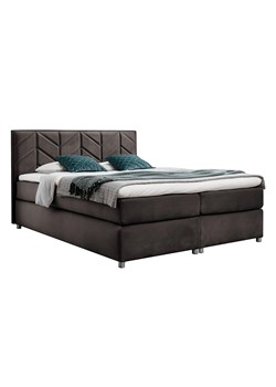 Brązowe łóżko kontynentalne z zagłówkiem 5 rozmiarów M4-G48 ze sklepu Edinos.pl w kategorii Łóżka i materace - zdjęcie 187829452