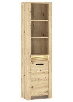 Nowoczesny regał otwarty z LED dąb artisan G6-G21 ze sklepu Edinos.pl w kategorii Regały i witryny - zdjęcie 187829473