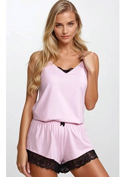 Piżama damska na cienkich ramiączkach i z krótką nogawką Laura, Kolor różowy, Rozmiar M, Momenti per me ze sklepu Intymna w kategorii Piżamy damskie - zdjęcie 187829590