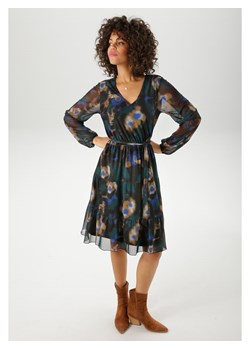 Aniston Sukienka w kolorze czarno-morsko-karmelowym ze sklepu Limango Polska w kategorii Sukienki - zdjęcie 187830521