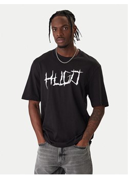 HUGO T-Shirt Namerix 50554350 Czarny Regular Fit ze sklepu MODIVO w kategorii T-shirty męskie - zdjęcie 187830991