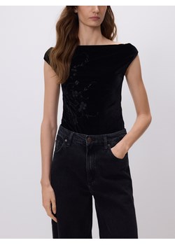 Reserved - Welurowe body - czarny ze sklepu Reserved w kategorii Body damskie - zdjęcie 187831721