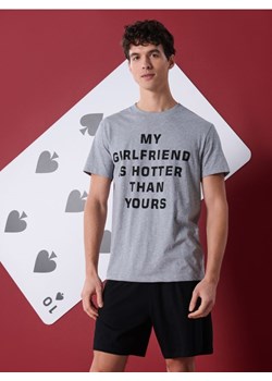 Sinsay - Bawełniana piżama dwuczęściowa z napisem - wielobarwny ze sklepu Sinsay w kategorii Piżamy męskie - zdjęcie 187832311