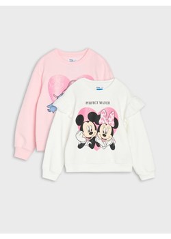 Sinsay - Bluza crewneck z nadrukiem 2 pack Disney - wielobarwny ze sklepu Sinsay w kategorii Bluzy dziewczęce - zdjęcie 187832350