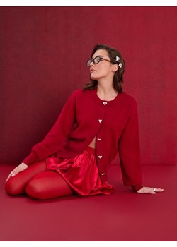 Sinsay - Sweter z ozdobnymi guzikami - czerwony ze sklepu Sinsay w kategorii Swetry damskie - zdjęcie 187832363