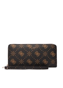 Guess Portfel Carrie Logo Slg SWGP98 98146 Brązowy ze sklepu MODIVO w kategorii Portfele damskie - zdjęcie 187846931