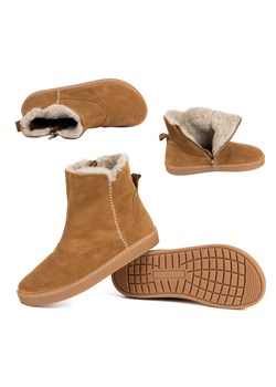 Botki damskie barefoot Olivier Marisol, skóra naturalna, wełna merino rude ze sklepu butyolivier w kategorii Śniegowce damskie - zdjęcie 187847410