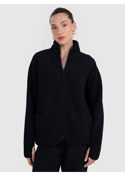 Damski polar szerpa rozpinany bez kaptura 4F 4FWAW25TFLEF328 - czarny ze sklepu Sportstylestory.com w kategorii Bluzy damskie - zdjęcie 187847532