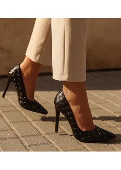 Czarne pikowane szpilki damskie ze szpicem /A1-3 13743 T292/ ze sklepu Pantofelek24.pl w kategorii Czółenka - zdjęcie 187849760
