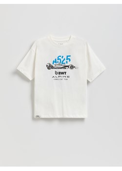 Reserved - T-shirt Team Alpine F1 - złamana biel ze sklepu Reserved w kategorii T-shirty chłopięce - zdjęcie 187849991