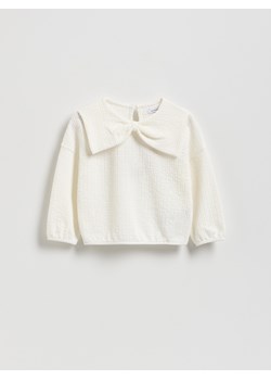 Reserved - Bluzka z kołnierzykiem - złamana biel ze sklepu Reserved w kategorii Bluzki dziewczęce - zdjęcie 187850131