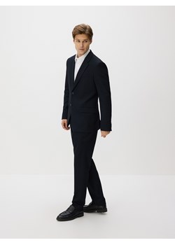 Reserved - Spodnie garniturowe z wiskozą - granatowy ze sklepu Reserved w kategorii Spodnie męskie - zdjęcie 187850280
