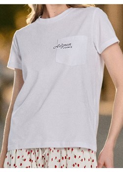 Sinsay - Bawełniana koszulka z haftem - biały ze sklepu Sinsay w kategorii Bluzki damskie - zdjęcie 187850700