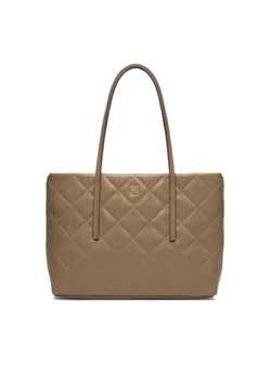 Torebka Calvin Klein Quilted Small Tote LV04F3325G Beżowy ze sklepu eobuwie.pl w kategorii Torebki damskie - zdjęcie 187851380