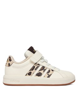 adidas Sneakersy Grand Court 3.0 KJ4817 Écru ze sklepu MODIVO w kategorii Buty sportowe dziecięce - zdjęcie 187851690