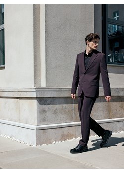 Reserved - Garniturowe spodnie slim fit - mahoniowy ze sklepu Reserved w kategorii Spodnie męskie - zdjęcie 187853911