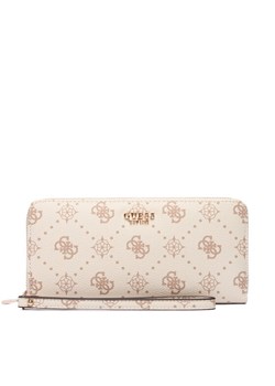 Portfel Guess Carrie Logo Slg SWGP98 98146 Écru ze sklepu eobuwie.pl w kategorii Portfele damskie - zdjęcie 187855474