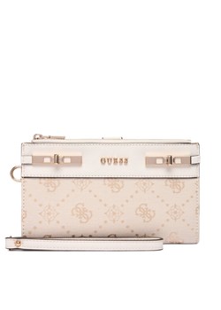 Portfel Guess Melinda Logo Slg SWJP99 02157 Écru ze sklepu eobuwie.pl w kategorii Portfele damskie - zdjęcie 187855483